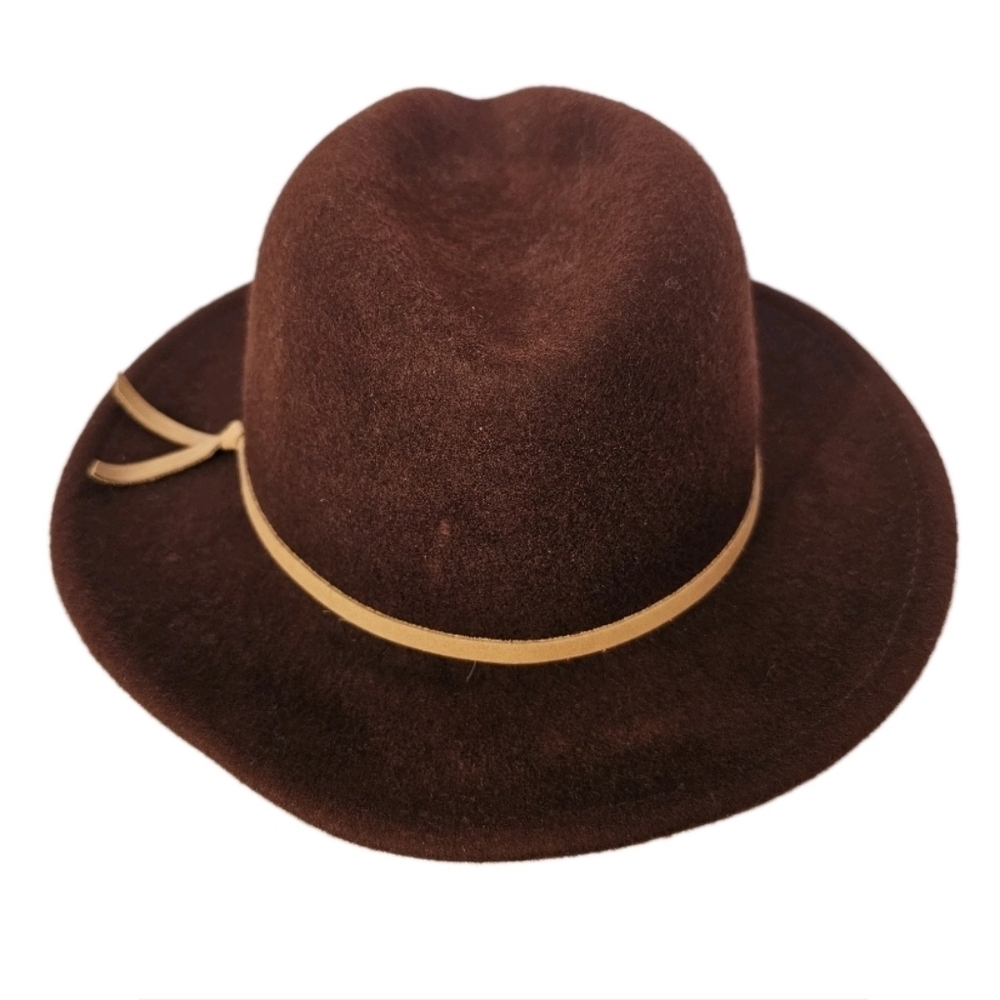 NEW Yellow 108 Eastwood Fedora Hat Men's Large Brown 100% Wool Felt Made in USA - Picture 5 of 14